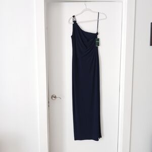 Ralph Lauren One-Shoulder Evening Dress  NWT